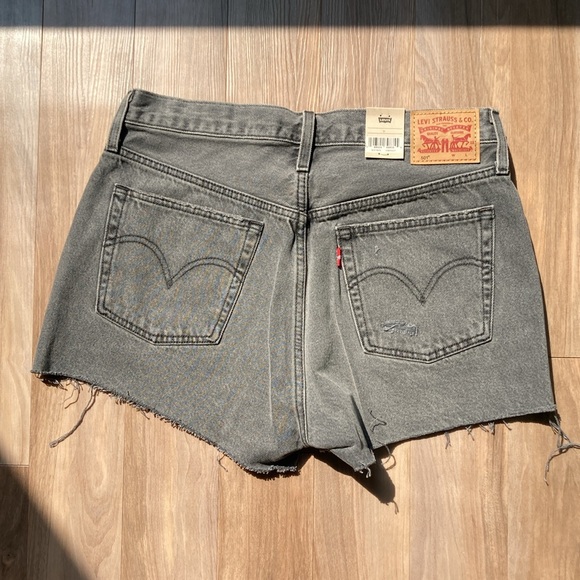 Levi’s distressed high rise 501 jean cotton denim short cutoff vibe 31 - Picture 13 of 17